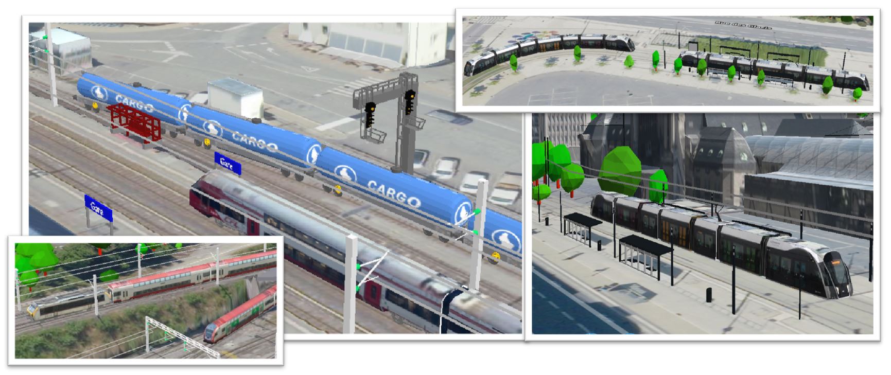 Visualisation du réseau ferroviaire en 3D